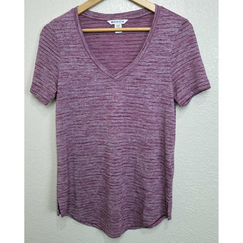 Athleta Shirt Womens Maroon Athletic Walking Hiking‎ Outdoor Lightweight New S